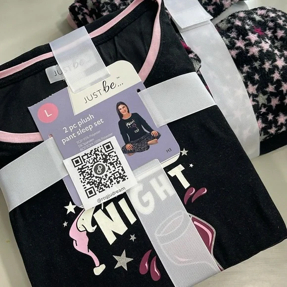 2 Pieces Pajama Set Plush Pants & Long Sleeve Tee NWT - Picture 10 of 10